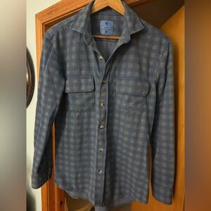Tailorbyrd Navy Checkered Shirt Jacket